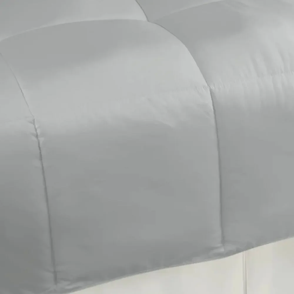 Royal Luxe Hypoallergenic Light Warmth Microfiber Comforter Gray Full/Queen